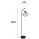 Lampadar VEGA 4254200 Viokef E27, Negru, Grecia