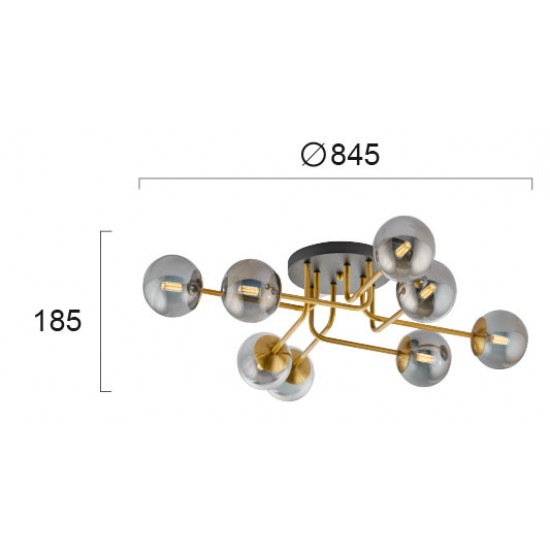 Lustra Plafon FIORE 4254500 Viokef G9, Crom, Grecia