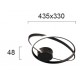 Lustra Plafon NOLA 4256400 Viokef LED, Negru, Grecia