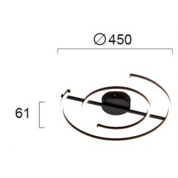 Lustra Plafon NOLA 4256500 Viokef LED, Negru, Grecia