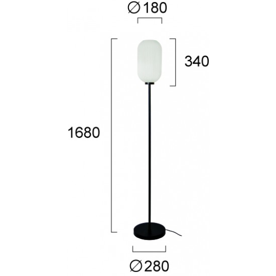 Lampadar ASTOR 4257800 Viokef E27, Opal, Grecia