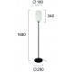 Lampadar ASTOR 4257800 Viokef E27, Opal, Grecia