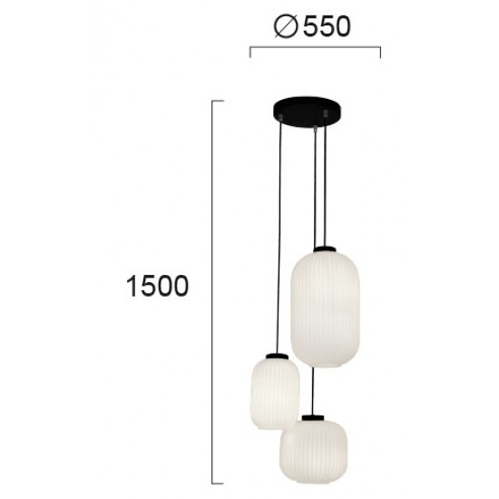 Suspensie ASTOR 4257900 Viokef E27, Opal, Grecia