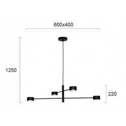 Candelabru PRIMA 4258100 Viokef LED, Negru, Grecia
