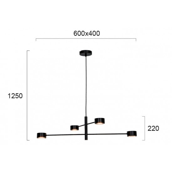 Candelabru PRIMA 4258100 Viokef LED, Negru, Grecia