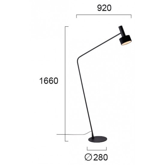 Lampadar ARIETTA 4258400 Viokef GU10, Negru, Grecia
