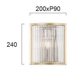 Aplica KAROLINA 4258700 Viokef E14, Auriu, Grecia