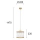 Pendul KAROLINA 4258900 Viokef E27, Auriu, Grecia