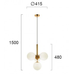 Pendul JOLIN 4259400 Viokef G9, Opal, Grecia