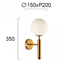 Aplica JOLIN 4259500 Viokef G9, Opal, Grecia