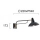 Aplica JAMES 4261500 Viokef E27, Negru, Grecia