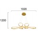 Suspensie JILL 4263100 Viokef LED, Auriu, Grecia