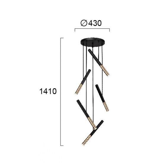 Suspensie BALLET 4265300 Viokef LED, Grecia