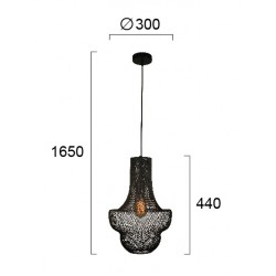 Pendul LARA 4265700 Viokef E27, Negru, Grecia
