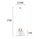 Pendul CLIP 4266800 Viokef E27, Alb, Grecia