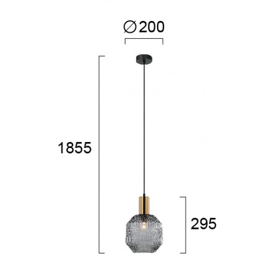 Pendul ARIADNE 4266900 Viokef E27, Transparent, Grecia