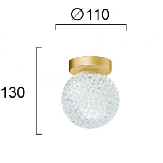 Plafoniera DIAMOND 4267200 Viokef G9, Auriu, Grecia