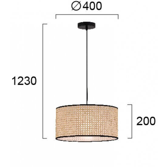Pendul GHEISA 4267700 Viokef E27, Natural, Grecia