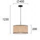 Pendul GHEISA 4267700 Viokef E27, Natural, Grecia