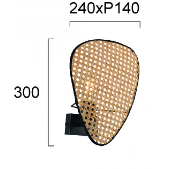 Aplica GHEISA 4267900 Viokef E27, Natural, Grecia