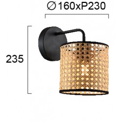 Aplica GHEISA 4268100 Viokef E27, Natural, Grecia