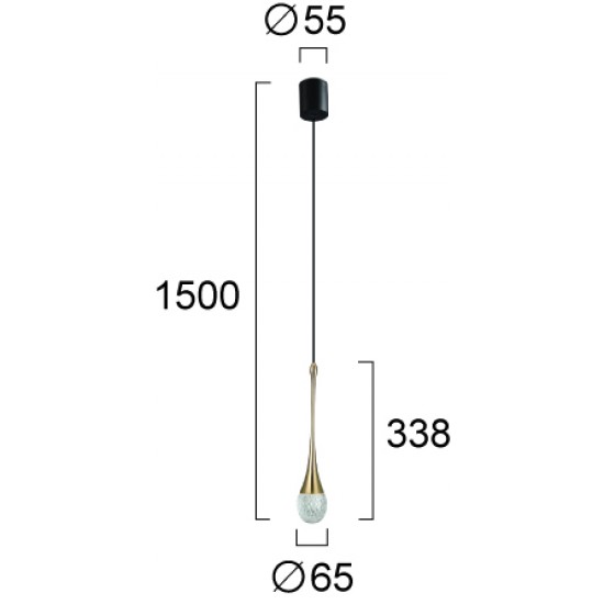 Pendul STAR LIGHT 4268500 Viokef LED, Transparent, Grecia