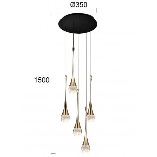 Suspensie STAR LIGHT 4268700 Viokef LED, Transparent, Grecia