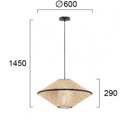 Pendul AMICA 4270100 Viokef E27, Natural, Grecia