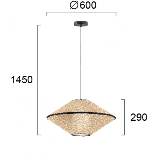 Pendul AMICA 4270100 Viokef E27, Natural, Grecia