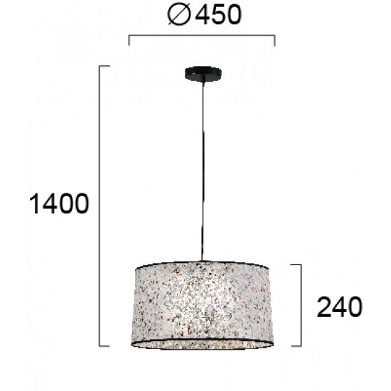 Pendul MOZAIKA 4270400 Viokef E27, Alb, Grecia