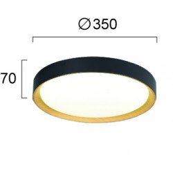 Plafoniera SPIRITED 4271101 Viokef LED, Negru, Grecia