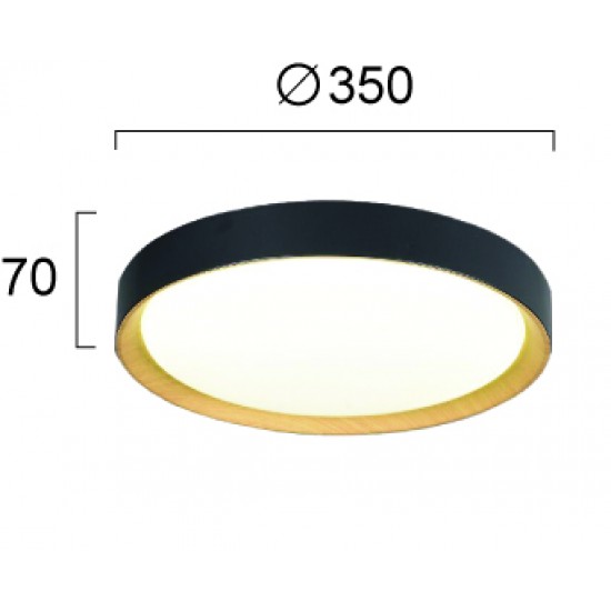 Plafoniera SPIRITED 4271101 Viokef LED, Negru, Grecia