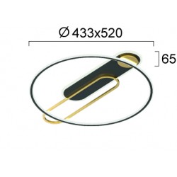 Plafoniera QUEEN 4272400 Viokef LED, Negru, Grecia