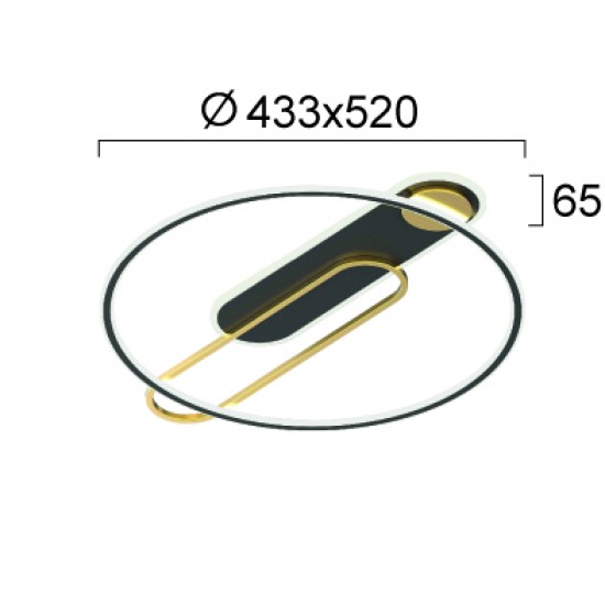 Plafoniera QUEEN 4272400 Viokef LED, Negru, Grecia