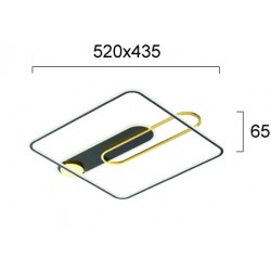 Plafoniera QUEEN 4272500 Viokef LED, Negru, Grecia