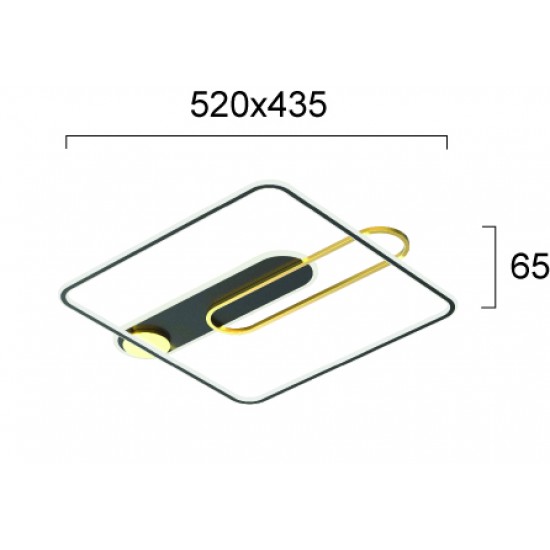 Plafoniera QUEEN 4272500 Viokef LED, Negru, Grecia