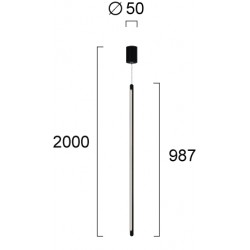 Pendul SPEED 4272700 Viokef LED, Negru, Grecia