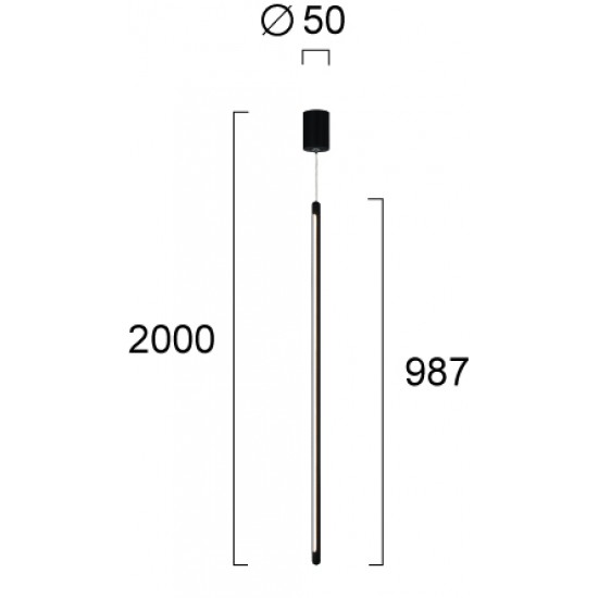Pendul SPEED 4272700 Viokef LED, Negru, Grecia
