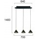 Suspensie JOLLY 4274200 Viokef LED, Negru, Grecia