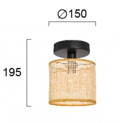 Aplica ERICA 4274900 Viokef E14, Negru, Grecia