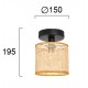 Aplica ERICA 4274900 Viokef E14, Negru, Grecia