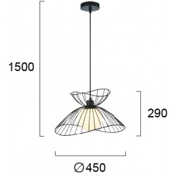 Pendul BELINDA 4275100 Viokef E27, Opal, Grecia