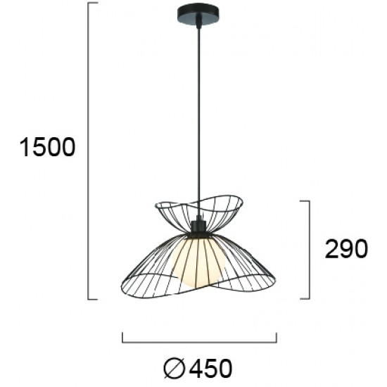 Pendul BELINDA 4275100 Viokef E27, Opal, Grecia