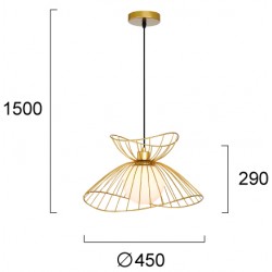 Pendul BELINDA 4275101 Viokef E27, Opal, Grecia