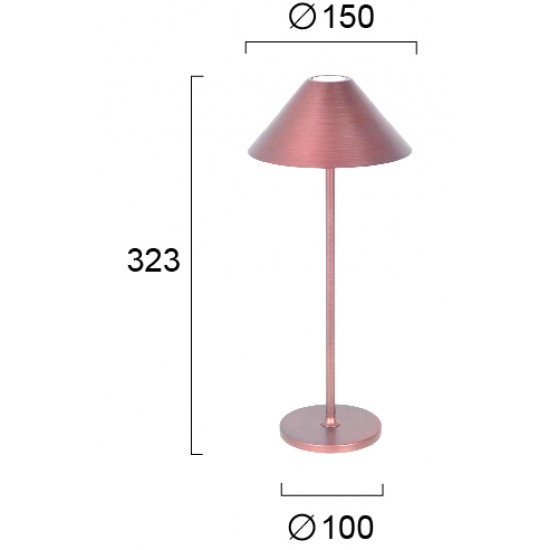 Veioza CONE 4275202 Viokef LED, Cupru, Grecia