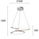Suspensie CORT 4275500 Viokef LED, Argintiu, Grecia