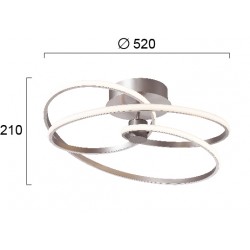 Lustra Plafon CORT 4275600 Viokef LED, Argintiu, Grecia