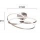 Lustra Plafon CORT 4275600 Viokef LED, Argintiu, Grecia