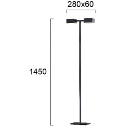 Lampadar NOSTO 4276700 Viokef LED, Negru, Grecia