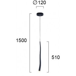 Pendul ERIKA 4276800 Viokef LED, Negru, Grecia